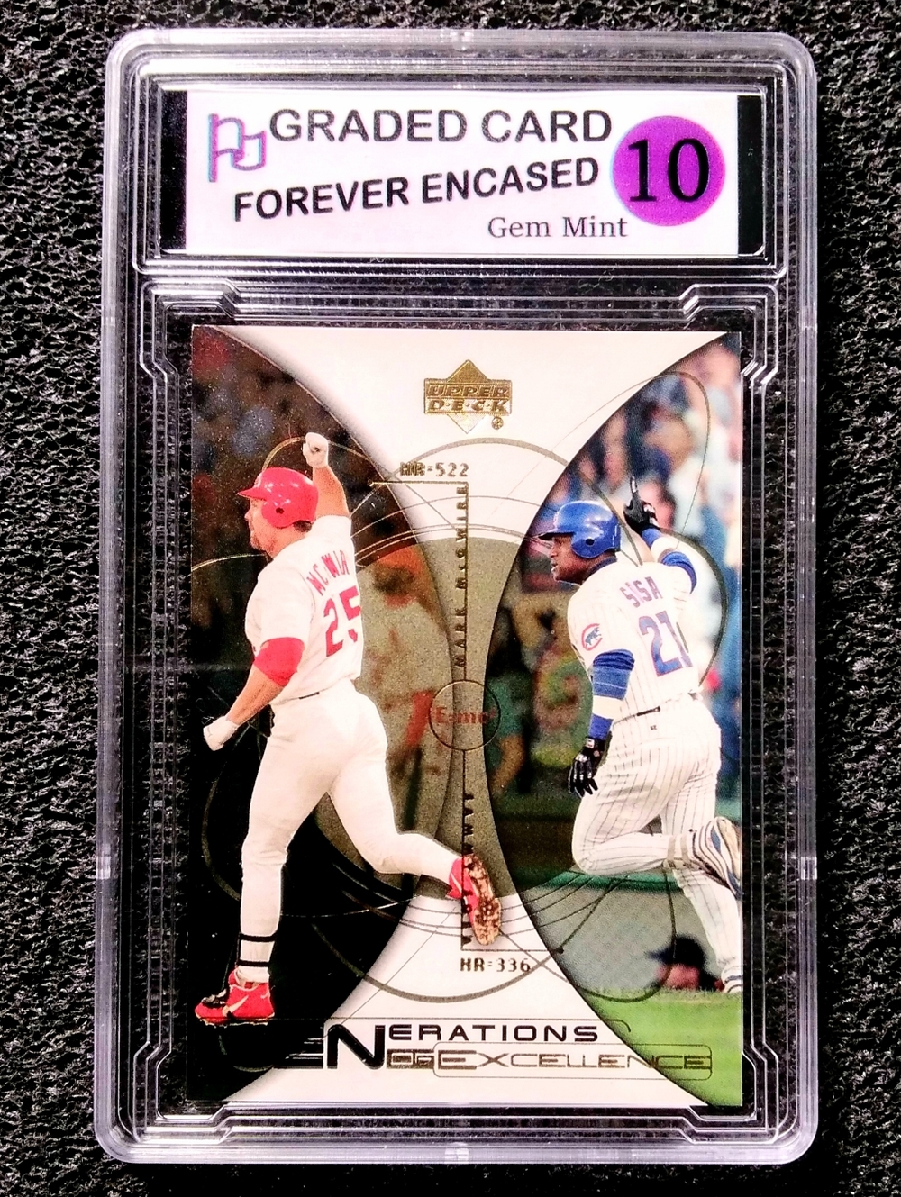 Mark McGwire, Sammy Sosa Upper Deck Generations of Excellence Baseball Card Gem
